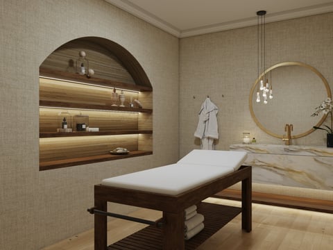 Luxury spa treatment room